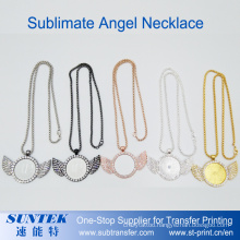 Sublimation Blank Angel Wings Necklace